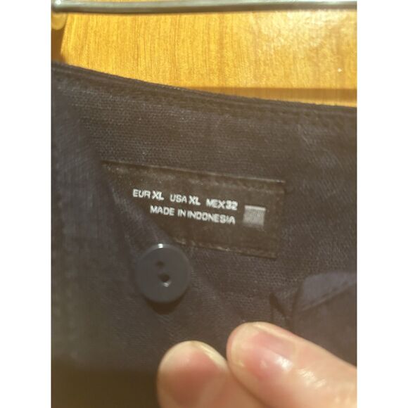 NWT Zara Linen Blend Maxi‎ Column Skirt-Navy-Sz XL-Classic-Minimal-Old Money - Picture 2 of 8